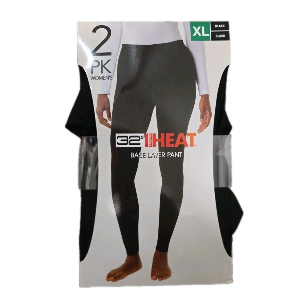 32 Degrees Heat Base Layer Pants Black XL‎